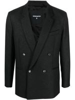 Patrizia Pepe blazer chiné à boutonnière croisée - Noir