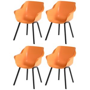Set van 4 - Hartman Sophie Element dining armstoel - indian orange