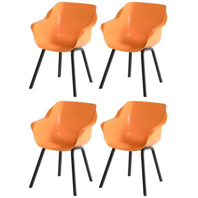 Set van 4 - Hartman Sophie Element dining armstoel - indian orange
