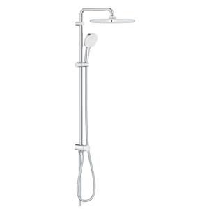 GROHE Tempesta 250 Cube Regendoucheset - 103.6cm - hoofddouche - 25cm - vierkante handdouche - 3 straalsoorten - met omstelkraan - chroom 26694001