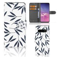 Samsung Galaxy S10 Hoesje Leaves Blue