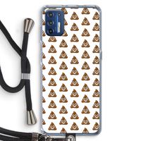 Poop emoji: Motorola Moto G9 Plus Transparant Hoesje met koord