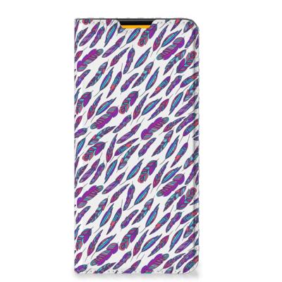 Samsung Galaxy M52 | Hoesje met Magneet | Feathers Color