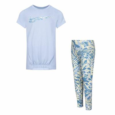 Sportoutfit voor kinderen Nike Dri-Fit Groen Multicolour 2 Onderdelen - Maat: 6-7 jaar