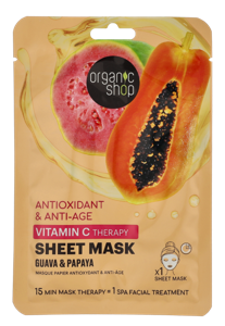 Organic Shop Antioxidant & Anti-Aging Vitamin C Sheet Mask 25 g Masker