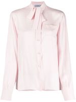 Prada blouse en jacquard à col lavallière - Rose