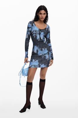 Midijurk met plooien - BLACK - S