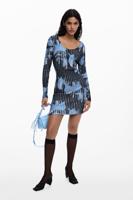 Midijurk met plooien - BLACK - S