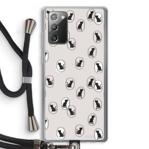 Miauw: Samsung Galaxy Note 20 / Note 20 5G Transparant Hoesje met koord