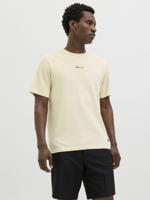Jack - Jones Jprblafranco Ss Tee Crew Neck Ln Print T-shirts Cloud Cream