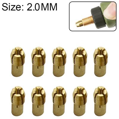 10 PC's drie-klauw koper klem moer voor elektrische molen hulpstukken boring diameter: 2.0mm