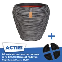 Vaas taps rond Rib NL 42x38 antraciet