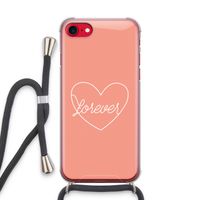Forever heart: iPhone SE 2020 Transparant Hoesje met koord
