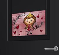Sticker prinses hartjes kind