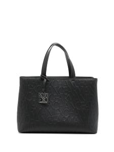 Armani Exchange sac à main à logo embossé - Noir