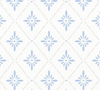 Blauwe ruittegels keuken behang