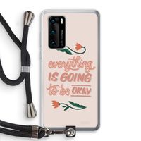 Optimistic flower girl: Huawei P40 Transparant Hoesje met koord