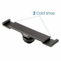 Ulanzi PT-2 Dual Cold Shoe Mount voor camera en telefoonhouder - thumbnail