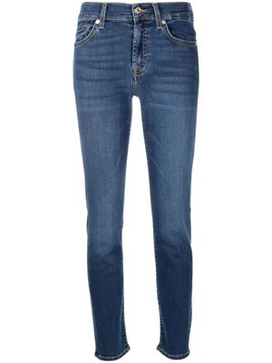 7 For All Mankind jean skinny à taille basse - Bleu