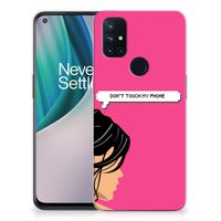 OnePlus Nord N10 5G Silicone-hoesje Woman Don't Touch My Phone - thumbnail