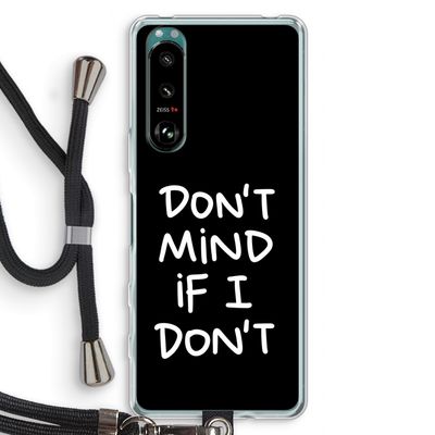 Don't Mind: Sony Xperia 5 III Transparant Hoesje met koord