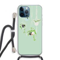 Hang In There: iPhone 12 Pro Transparant Hoesje met koord