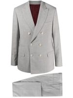 Brunello Cucinelli costume à veste à boutonnière croisée - Gris - thumbnail