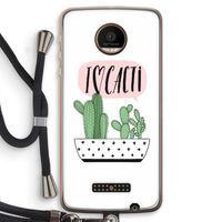 I love cacti: Motorola Moto Z Force Transparant Hoesje met koord