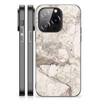 iPhone 14 Pro Marmeren Print Telefoonhoesje Marmer Beige