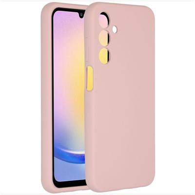 Accezz Liquid Silicone Backcover Samsung Galaxy A25 Telefoonhoesje Roze