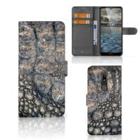 Nokia 2.4 | Telefoonhoesje | Met pasjeshouder | Krokodillenprint