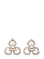 Yoko London boucles d'oreilles Petal en or 18ct serties de diamants et de perles - thumbnail