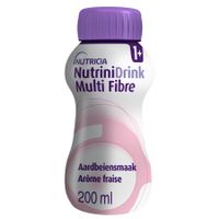 Nutrinidrink Multi Fibre Aardbeiensmaak Flesje 200ml