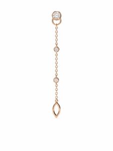 Courbet boucle d'oreille pendante CO en or rose recyclé 18ct sertie de diamants créés en laboratoire