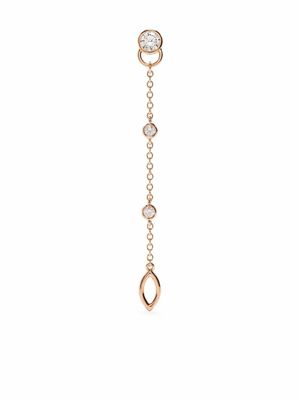 Courbet boucle d'oreille CO en or rose recyclé 18ct pavée de diamants de synthèse