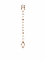 Courbet boucle d'oreille pendante CO en or rose recyclé 18ct sertie de diamants créés en laboratoire