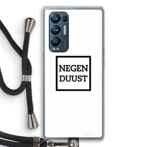 Negenduust vierkant: Oppo Find X3 Neo Transparant Hoesje met koord