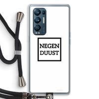Negenduust vierkant: Oppo Find X3 Neo Transparant Hoesje met koord
