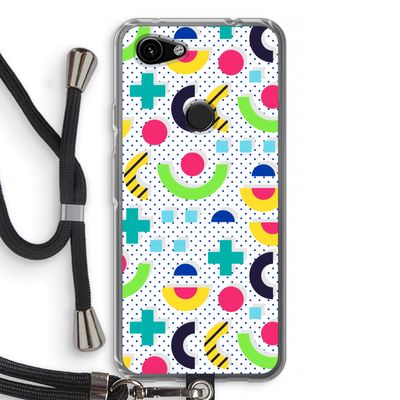 8-bit N°1: Pixel 3a Transparant Hoesje met koord
