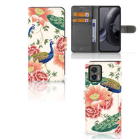 Telefoonhoesje met Pasjes voor Motorola Edge 30 Neo Pink Peacock