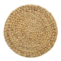 Placemat - gevlochten - D35 cm - naturel - rond - bohemian style - onderlegger
