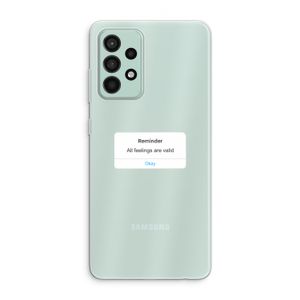 Reminder: Samsung Galaxy A52s 5G Transparant Hoesje