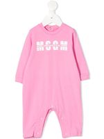 MSGM Kids grenouillère à logo imprimé - Rose