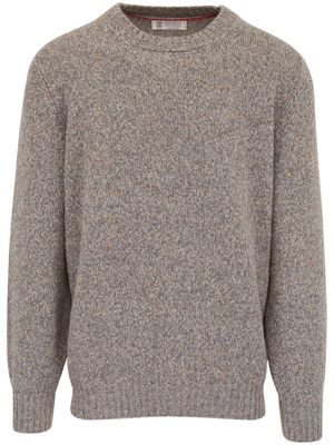 Brunello Cucinelli pull en maille à col rond - Gris