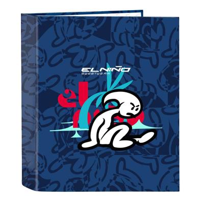 Ringmap El Niño Paradise Marineblauw A4 27 x 33 x 6 cm