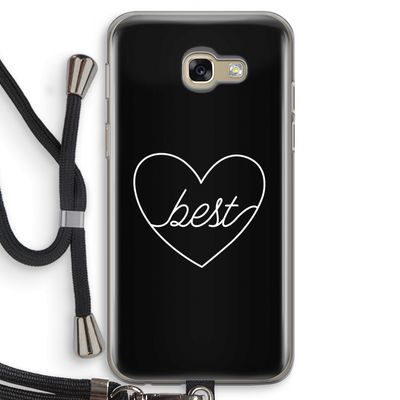 Best heart black: Samsung Galaxy A5 (2017) Transparant Hoesje met koord