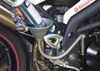 Bikeservice trechter funnel w flexible hose metal 600mm