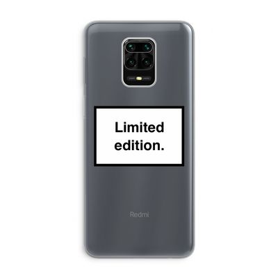 Limited edition: Xiaomi Redmi Note 9 Pro Transparant Hoesje