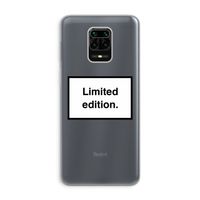 Limited edition: Xiaomi Redmi Note 9 Pro Transparant Hoesje
