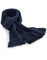 Beechfield CB470 Classic Knitted Scarf - French Navy - 152 x 18 cm - thumbnail